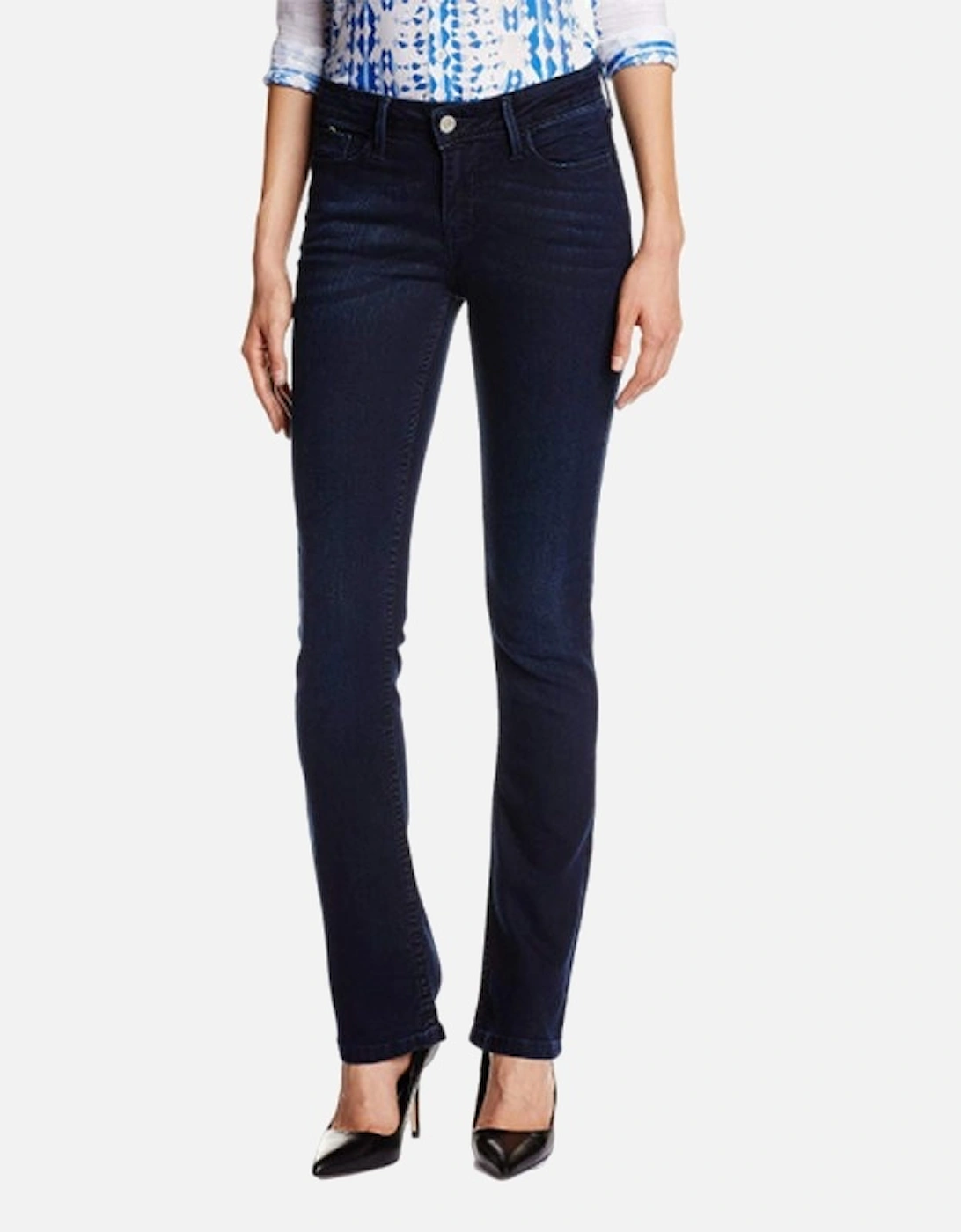 LEVI'S 16635-0000 Womens Denim Jeans Stretch Slim Legging Mini Bootcut Navy Blue, 4 of 3