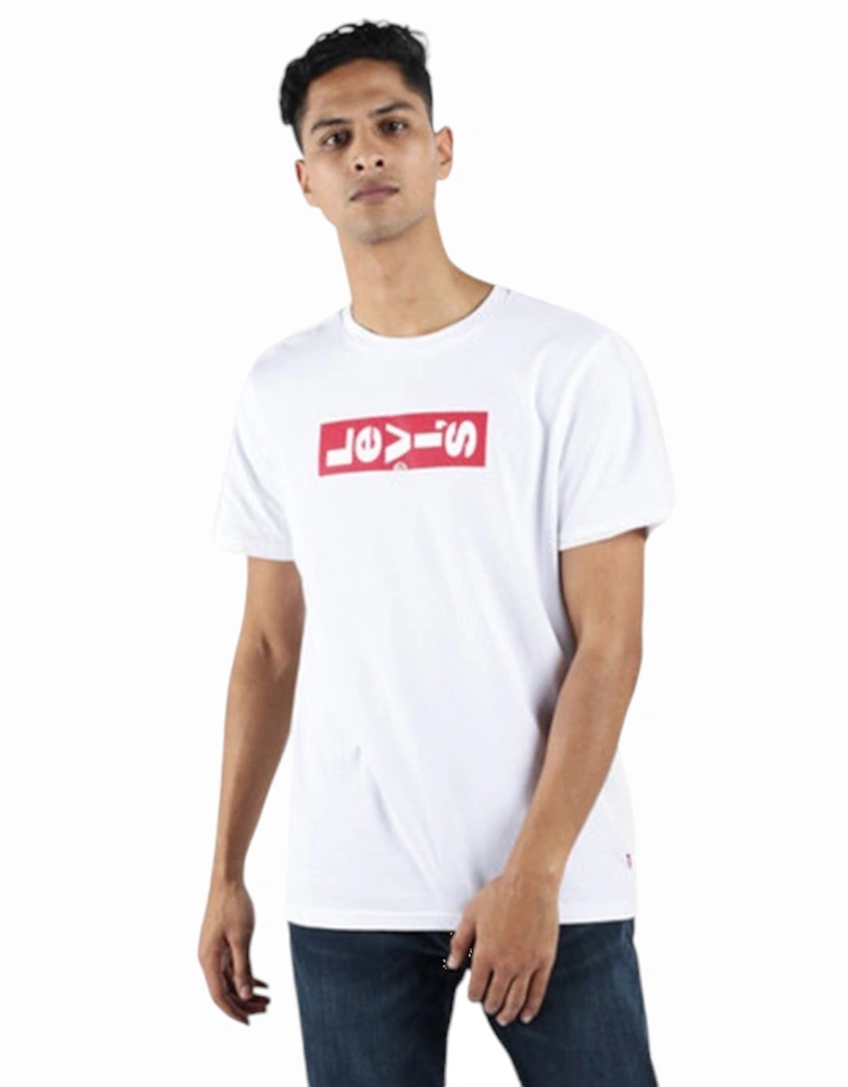 Men's T-Shirt Levis Brand Patch Logo Summer Cotton Tops White Levi Tee