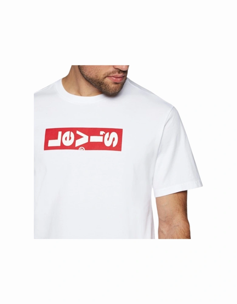 Men's T-Shirt Levis Brand Patch Logo Summer Cotton Tops White Levi Tee
