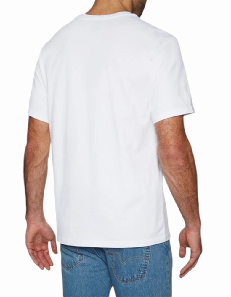 Men's T-Shirt Levis Brand Patch Logo Summer Cotton Tops White Levi Tee