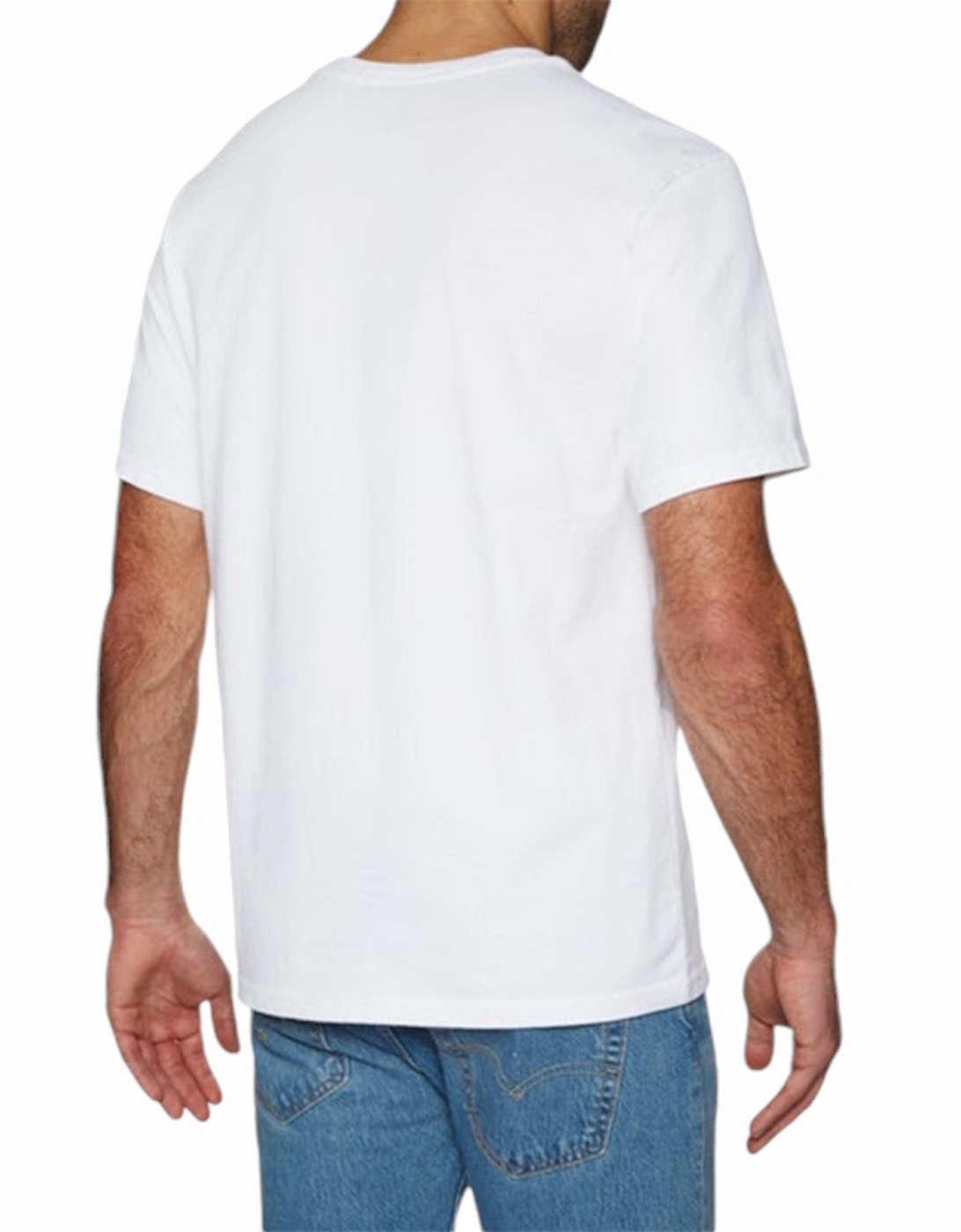 Men's T-Shirt Levis Brand Patch Logo Summer Cotton Tops White Levi Tee