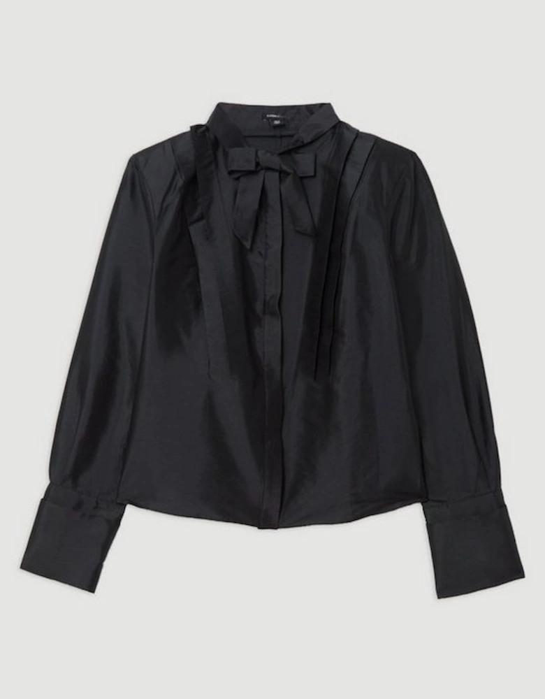 Archive Collection - Plus Size Taffeta Pleat Detail Shirt