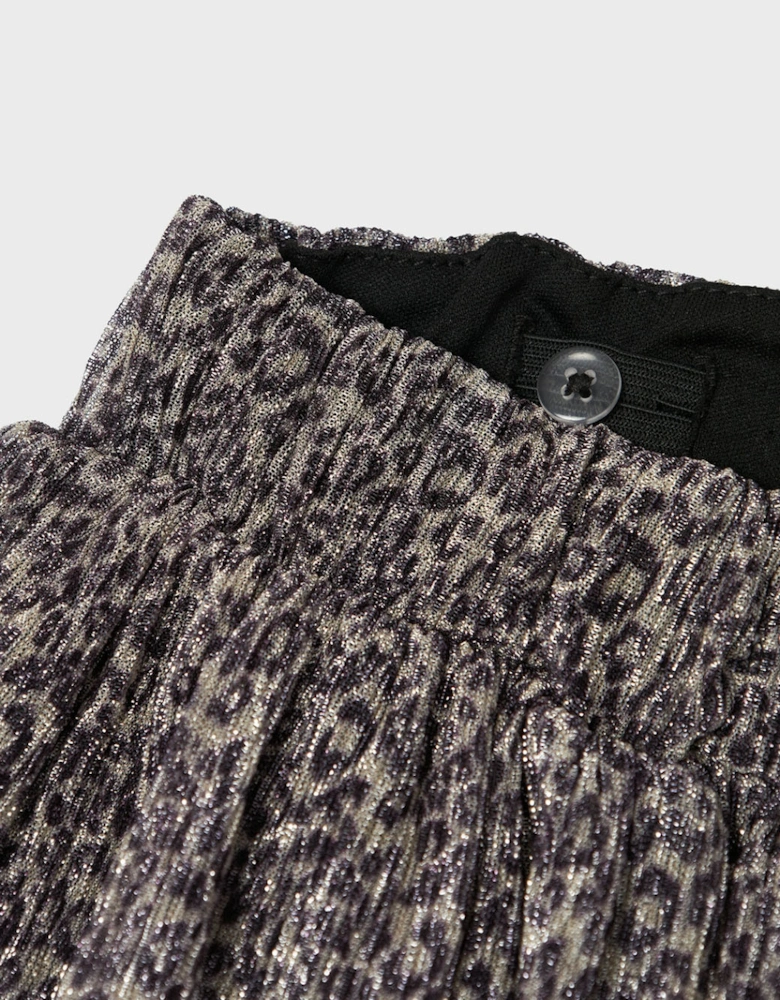 Mini Risari Skirt Black Leopard