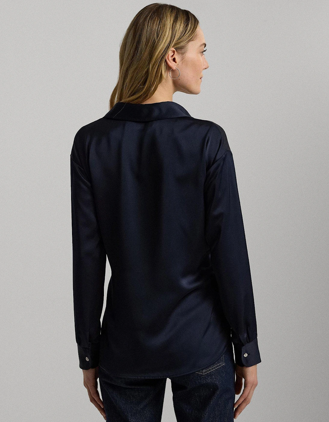 Jaylah Long Sleeve Blouse - Navy