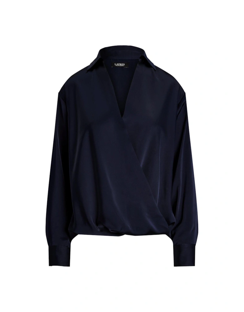 Jaylah Long Sleeve Blouse - Navy