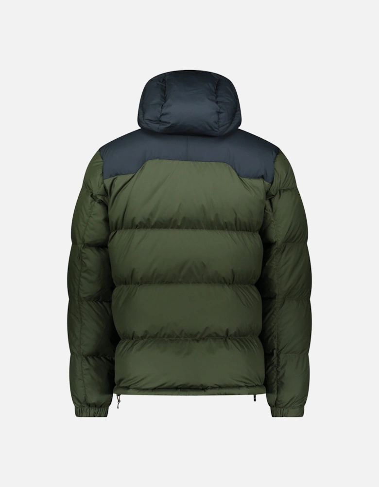 Ralph Lauren Insulated Down Feather Puffer Jacket - Military Green/Orange