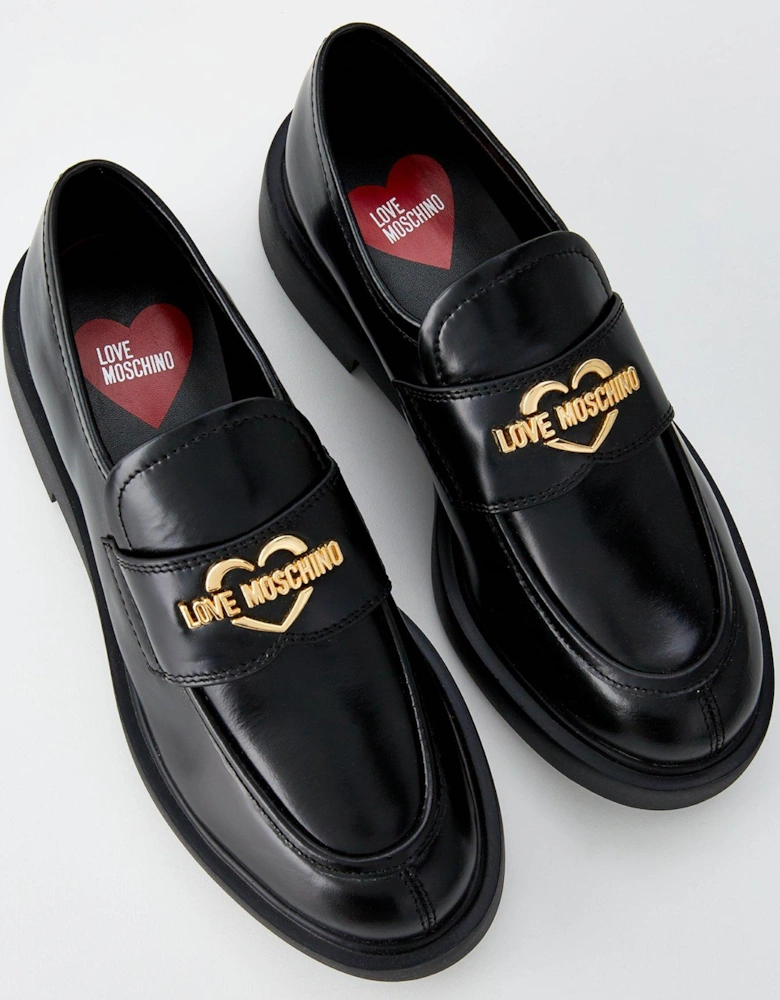 Logo Loafers - Black