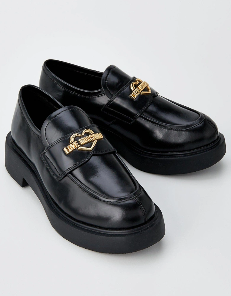 Logo Loafers - Black