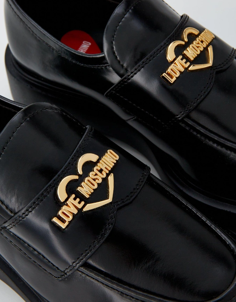 Logo Loafers - Black