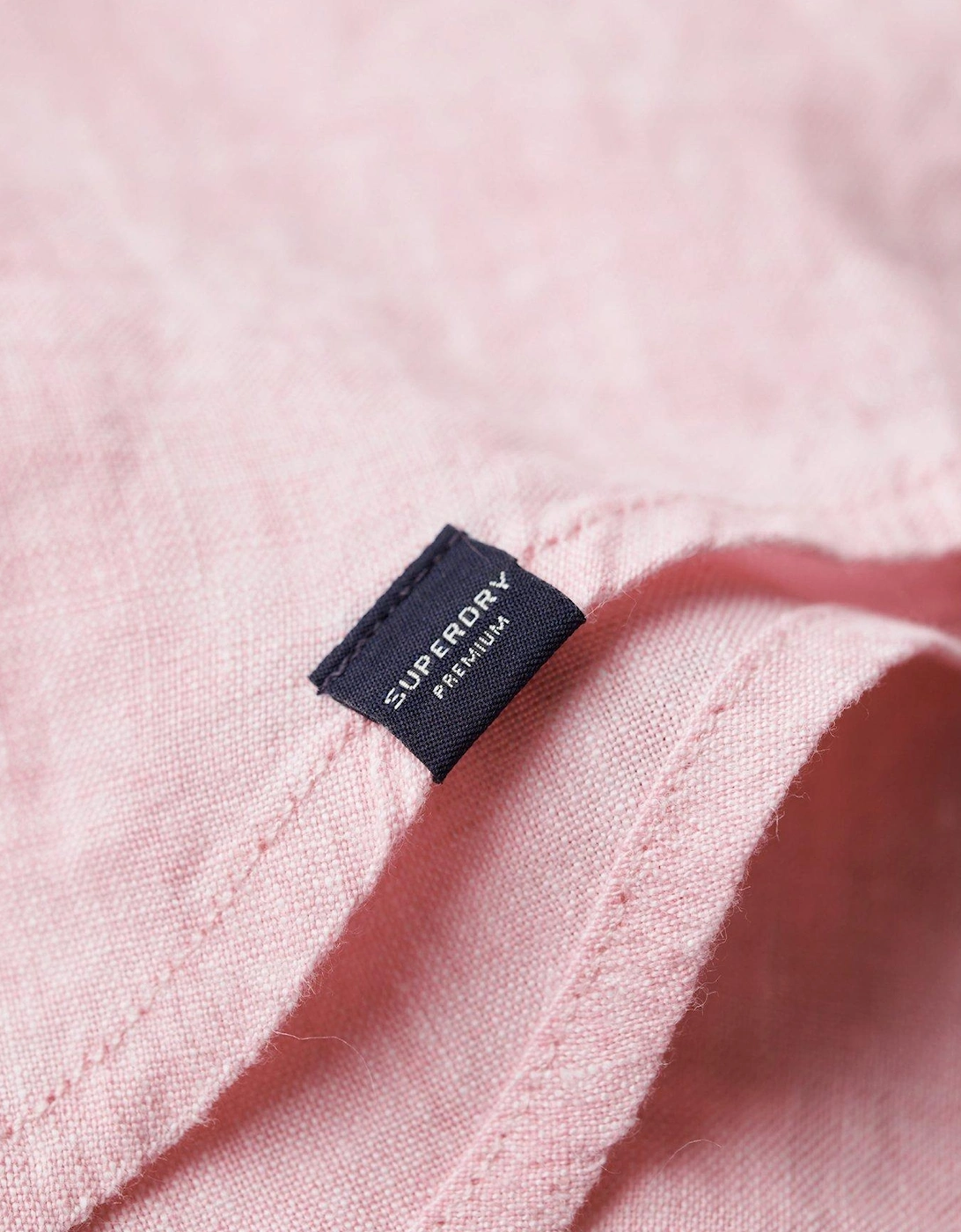 Casual Linen Boyfriend Shirt - Pink