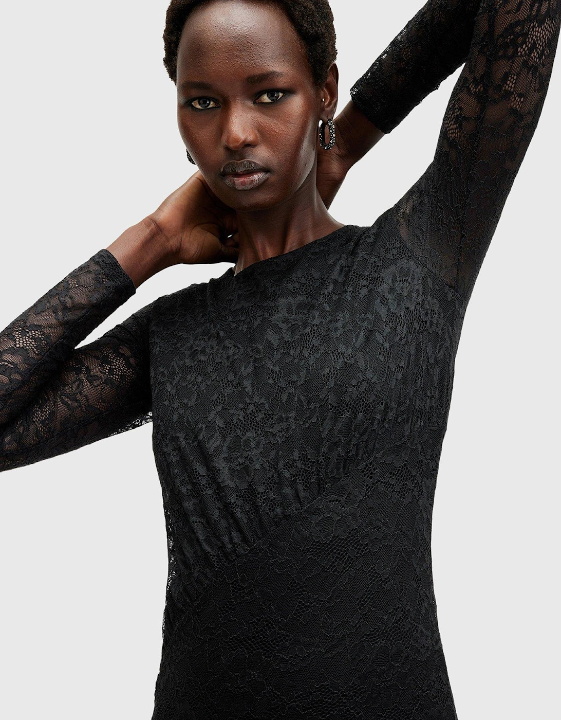 Edana Lace Dress - Black