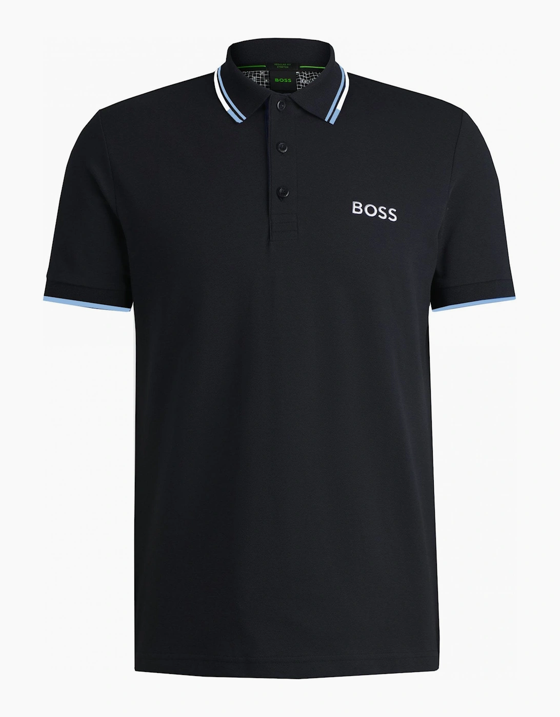 Hugo Boss Men's Black Navy Paddy Pro Polo Shirt - Size: 46