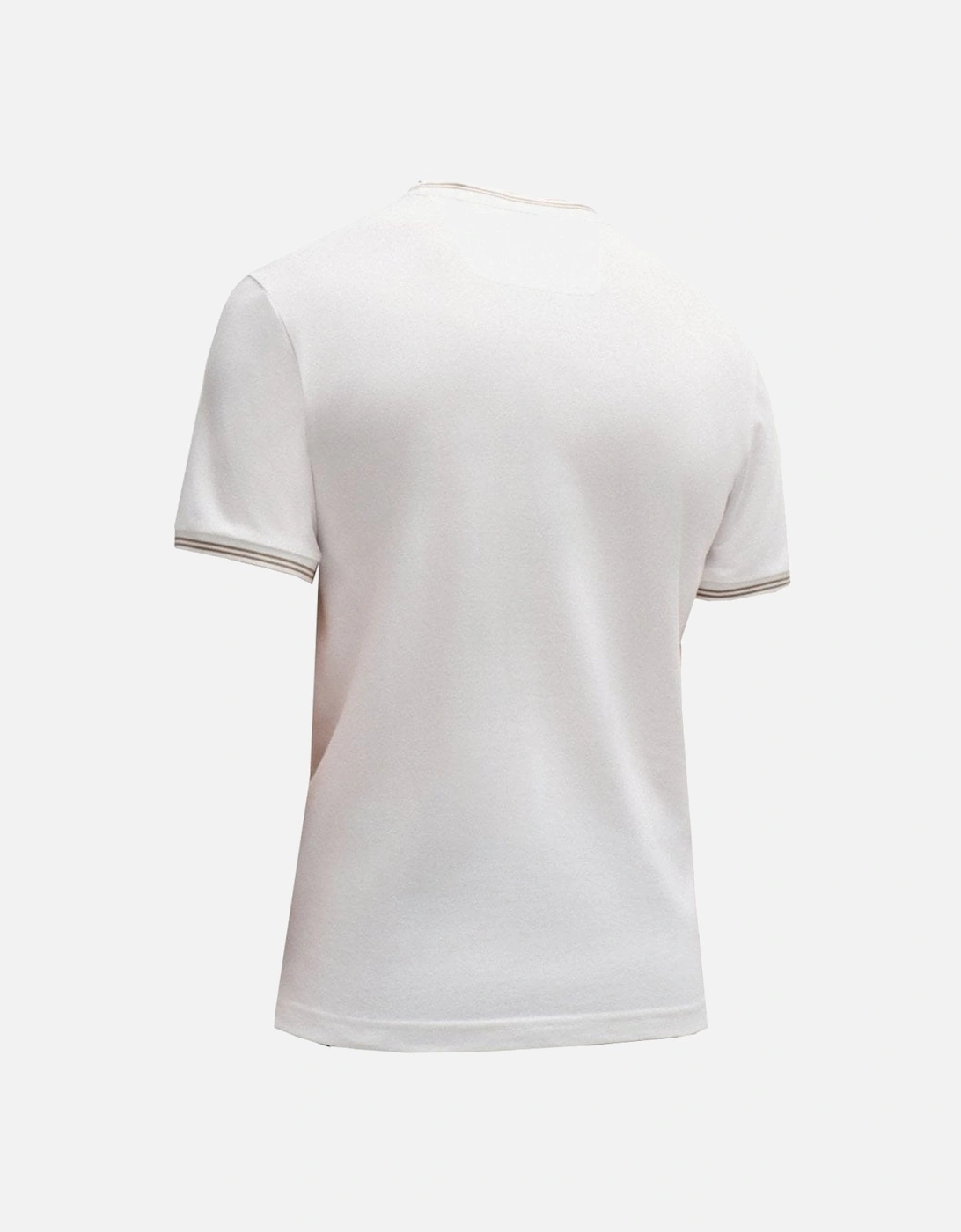 Men's White Regular Fit Taul T-shirt.