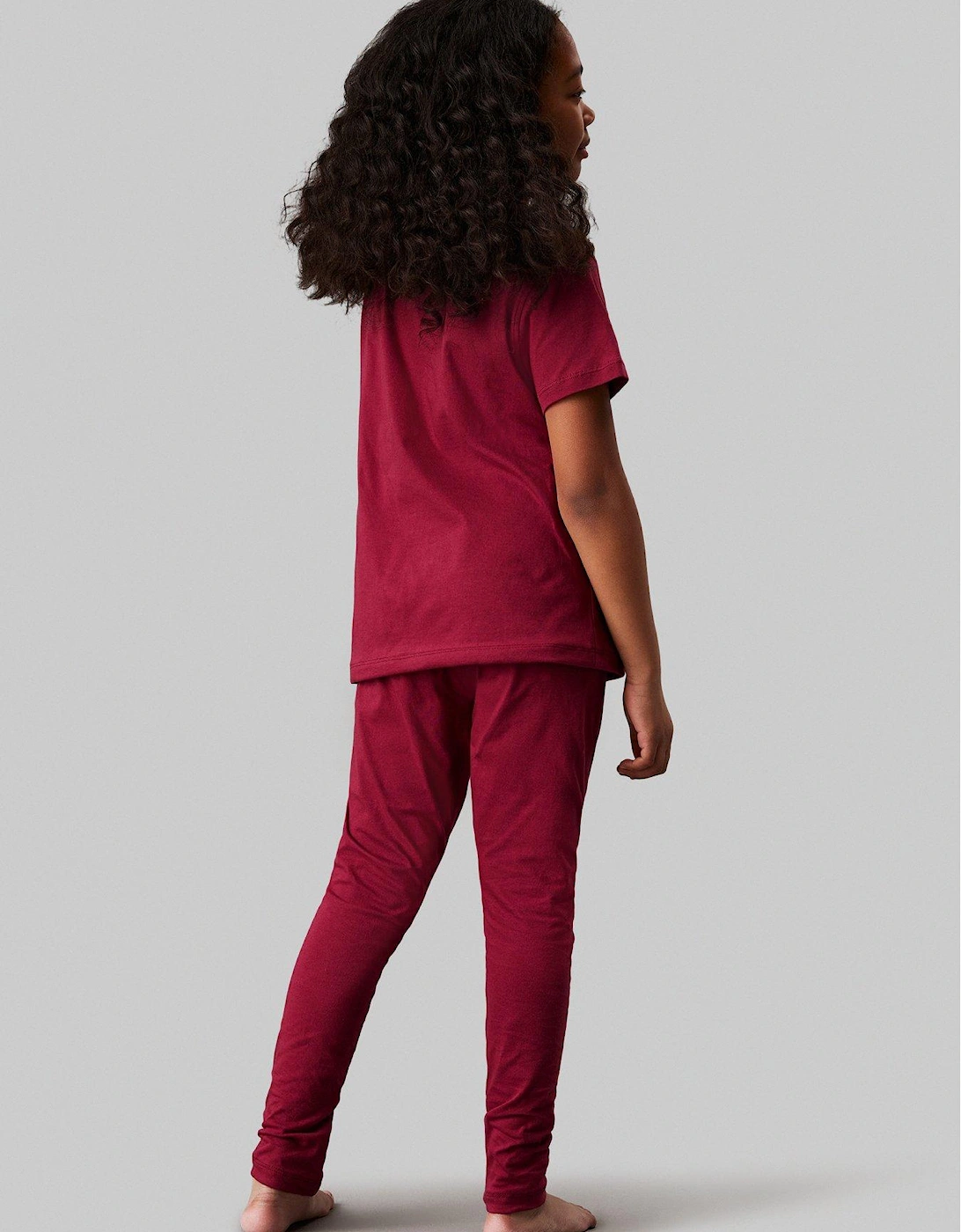 Girls Legging Pyjama Set - Red