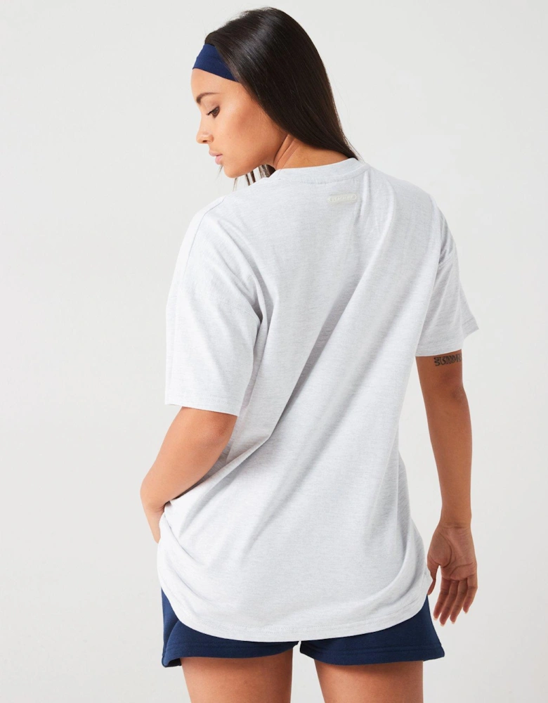 Womens Ivy Oversized T-Shirt - Light Grey