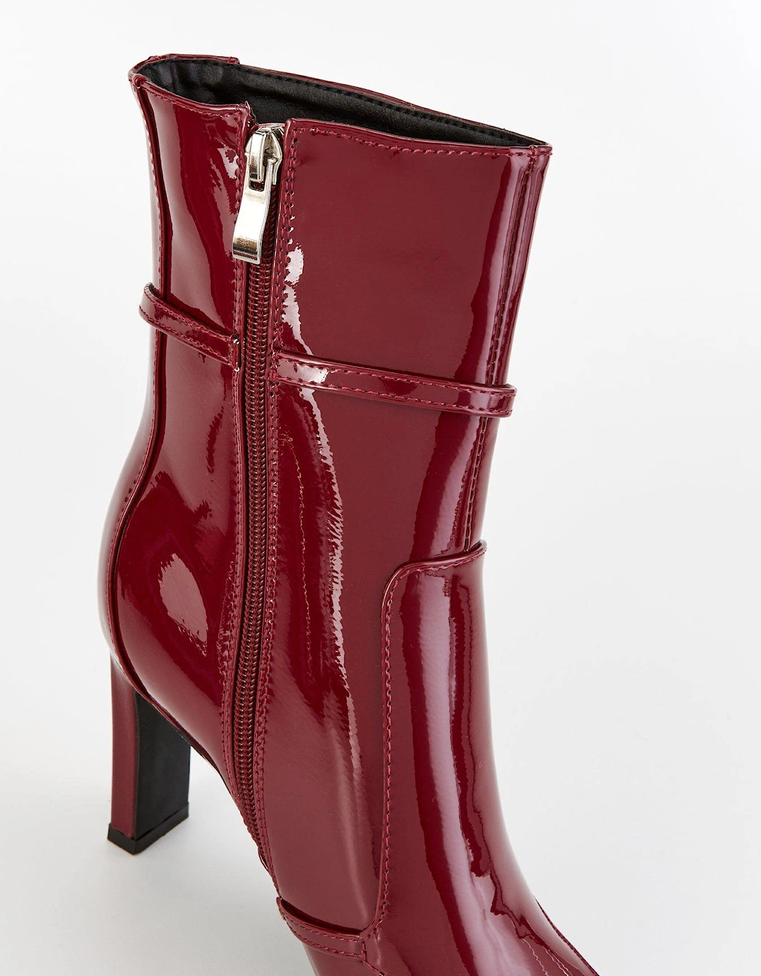 Brinkley Buckle Ankle Boot - Burgundy