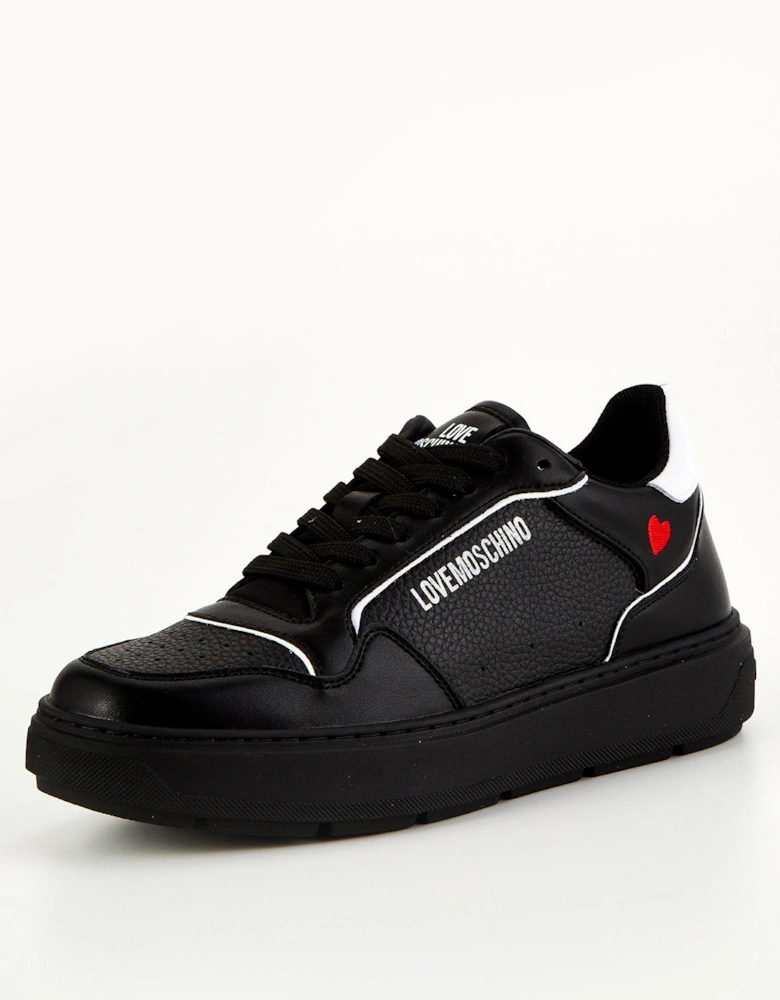 Logo Runner Trainers - Black