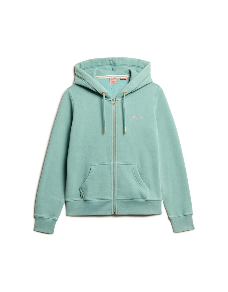 Essential Logo Zip Hoodie - Blue