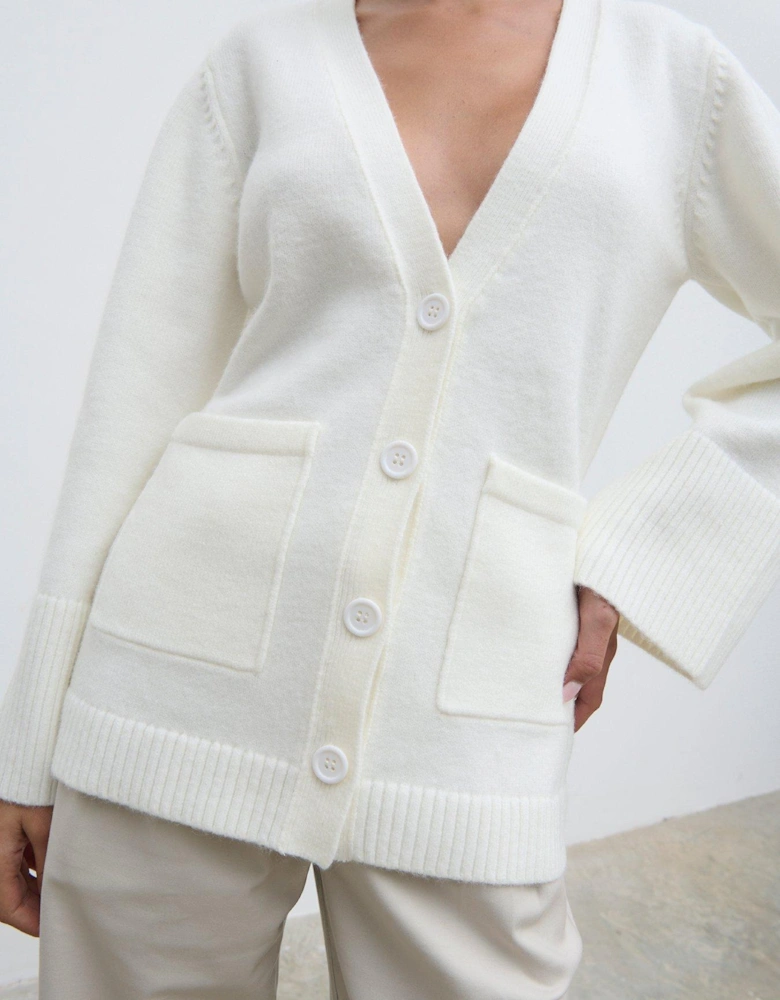 Chunky Cuff Cardigan - Cream