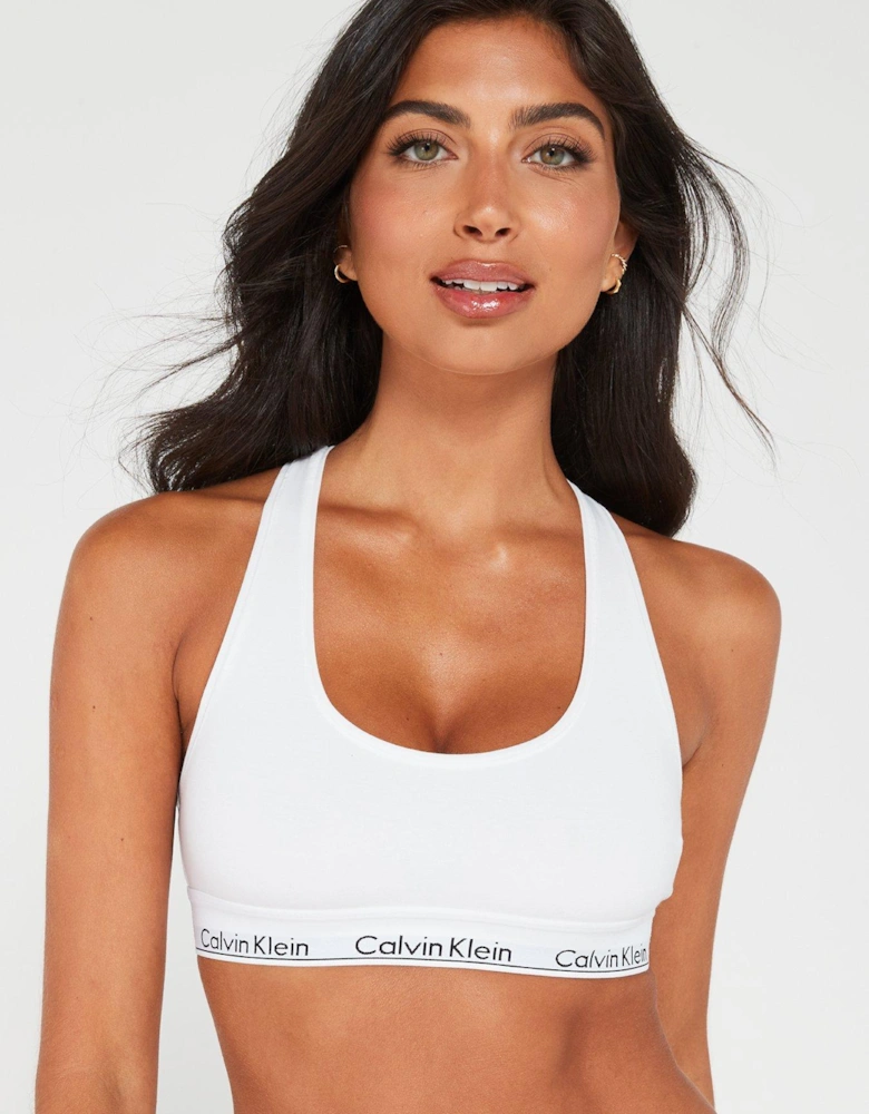 Modern Cotton Bralette - White