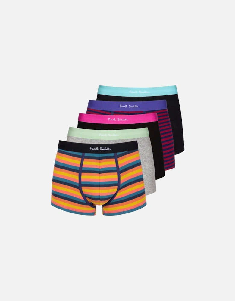 5-Pack Coloured Band 'Artist Stripe' Mixed Trunks