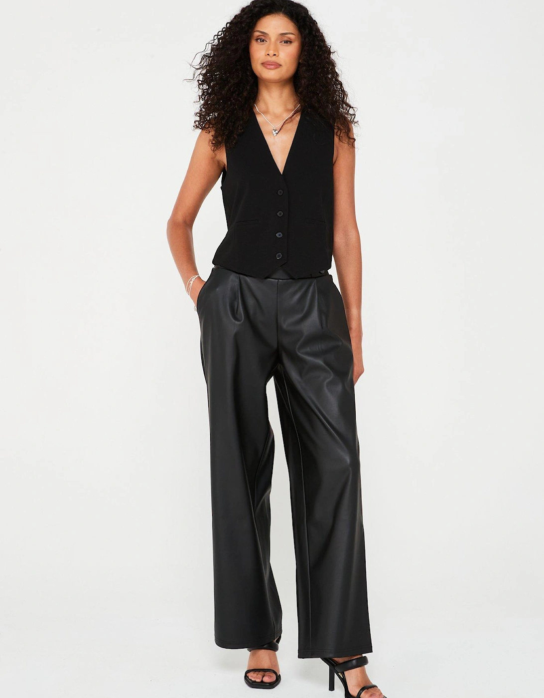 Tailored Pu Trouser - Black