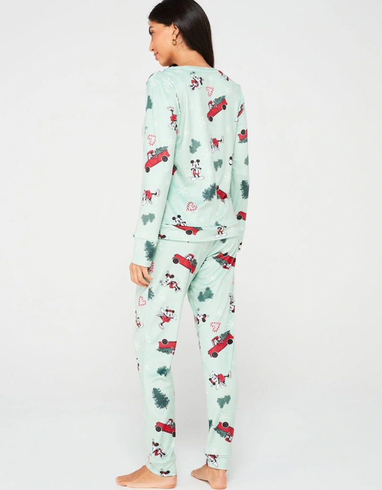 Ladies Mickey Mouse Velour Pyjama Set