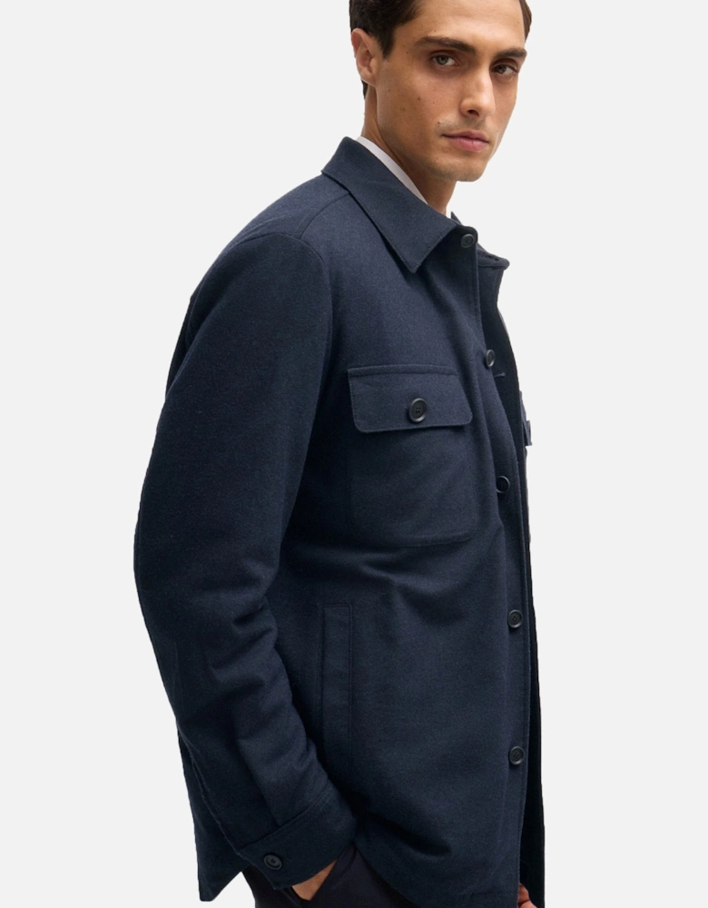 Boss P-Carper-Os-Inpad244 Padded Overshirt Dark Blue