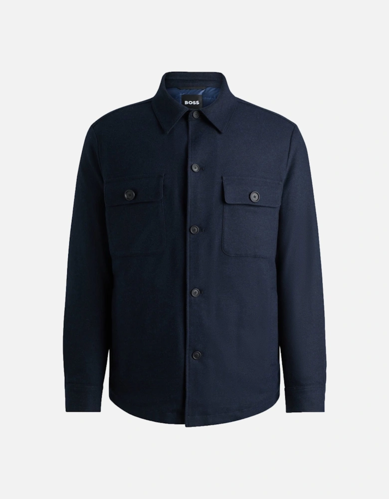 Boss P-Carper-Os-Inpad244 Padded Overshirt Dark Blue