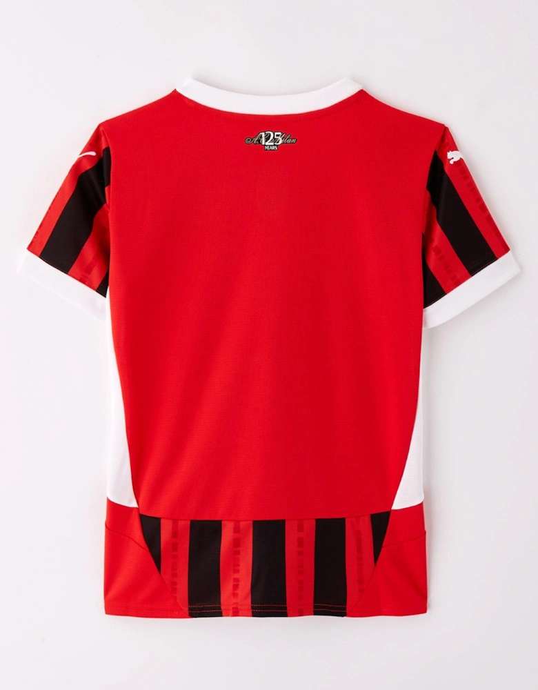 Youth Ac Milan Home 24/25 Home Short Sleeved Shirt - Red