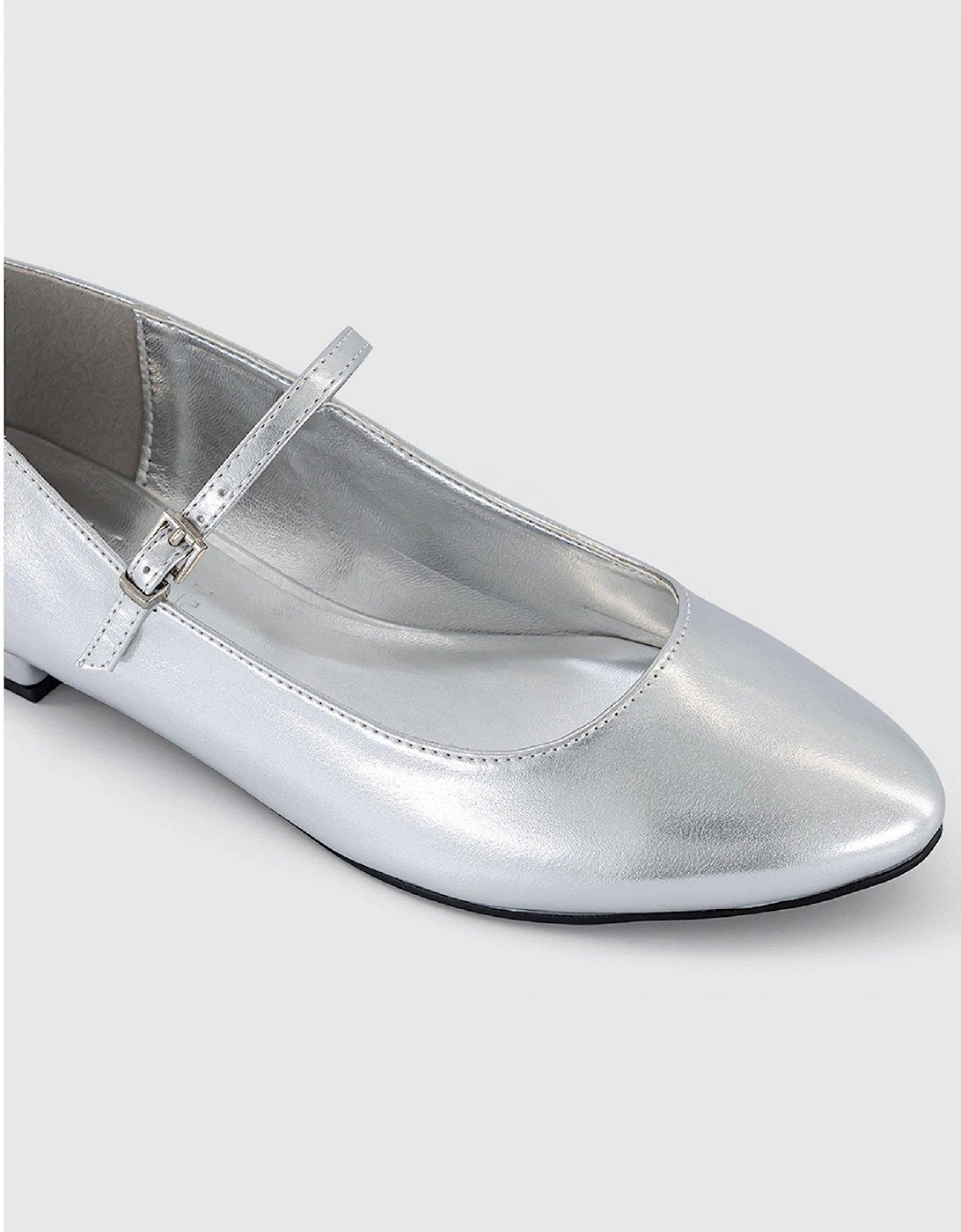 Freida Patent Mary Janes - Silver