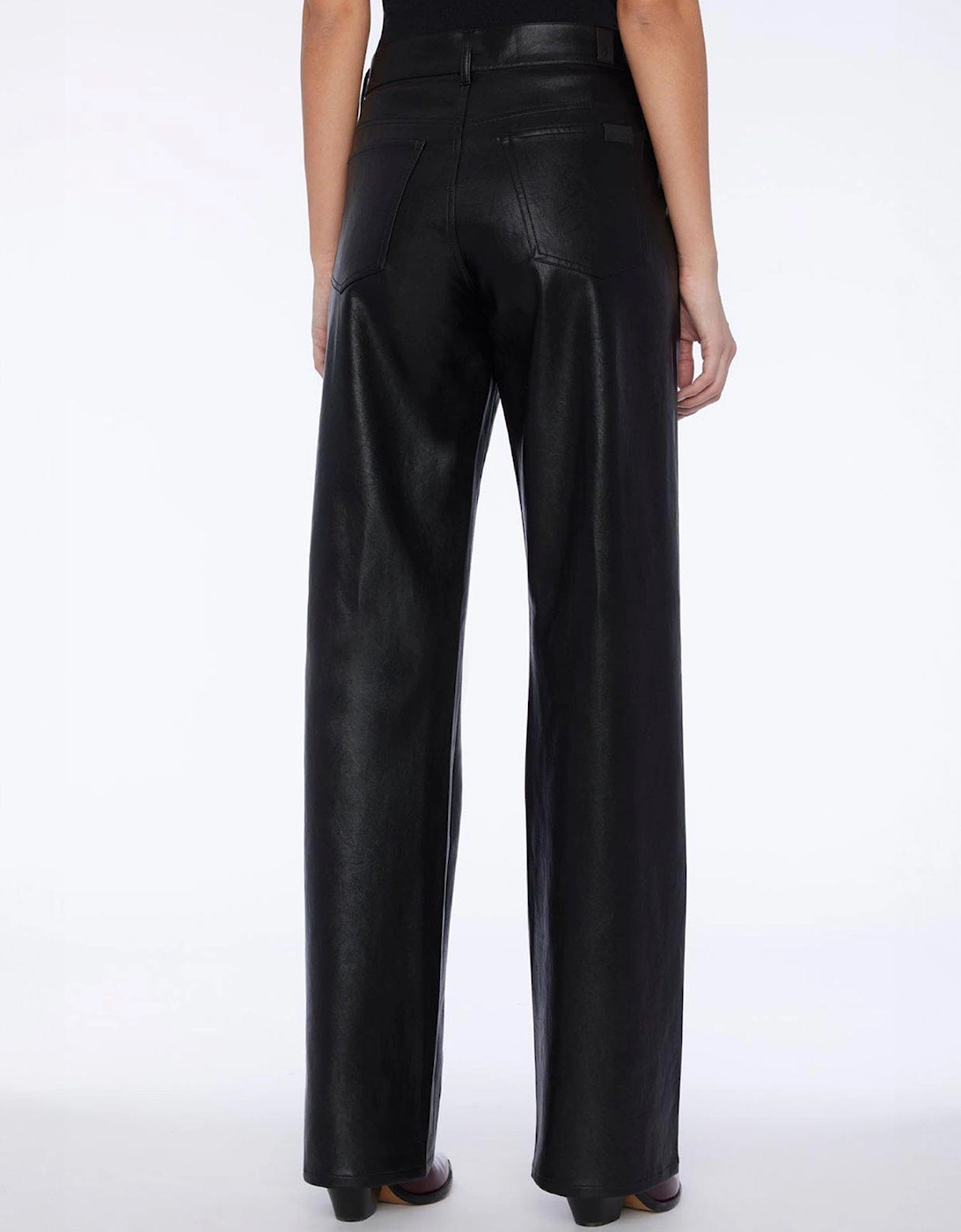 Faux Leather Tess Trousers - Black