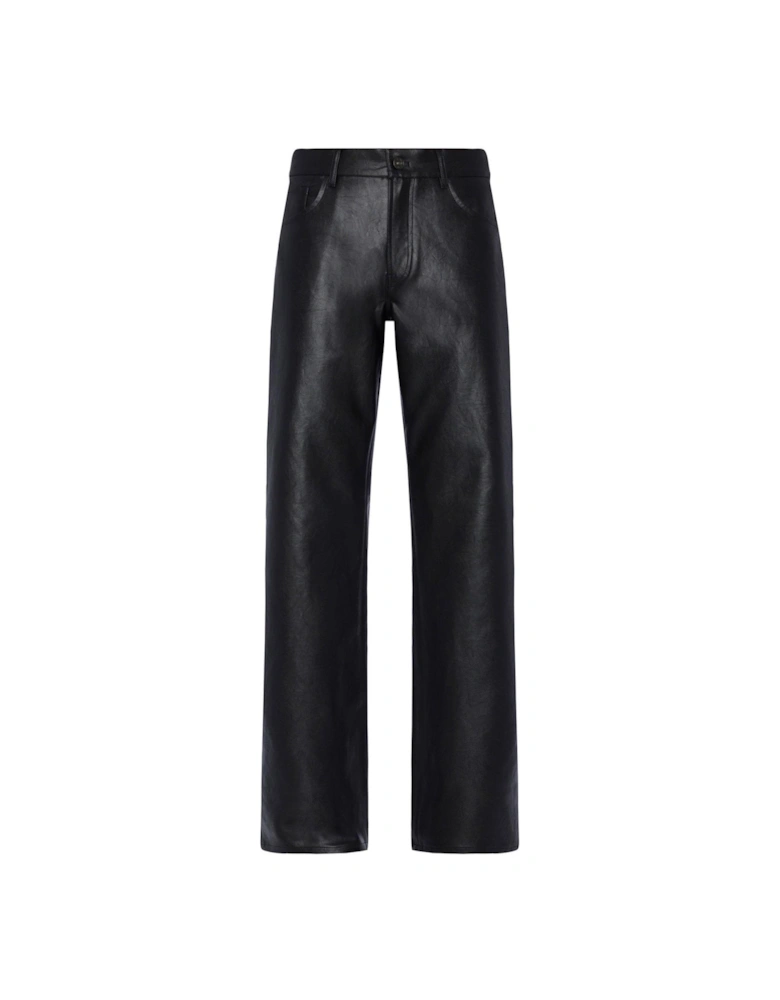 Faux Leather Tess Trousers - Black