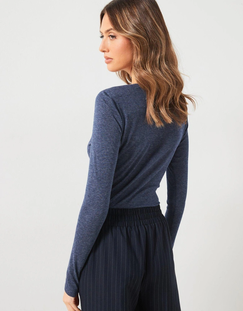 Long Sleeve Bodysuit - Navy