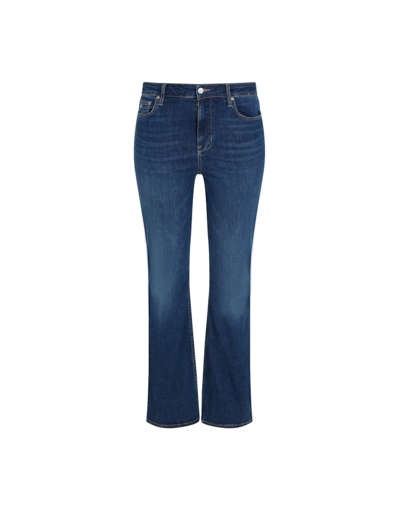 Plus High Rise Flare Jean - Blue