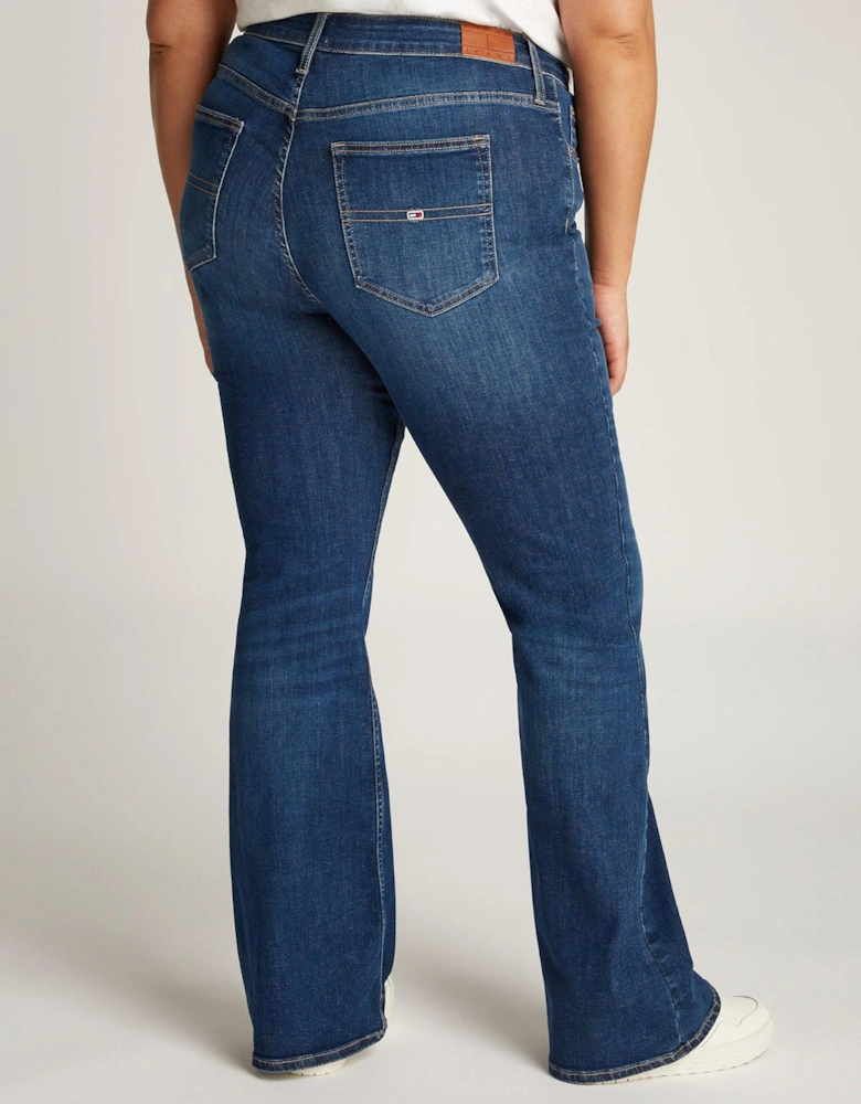 Plus High Rise Flare Jean - Blue