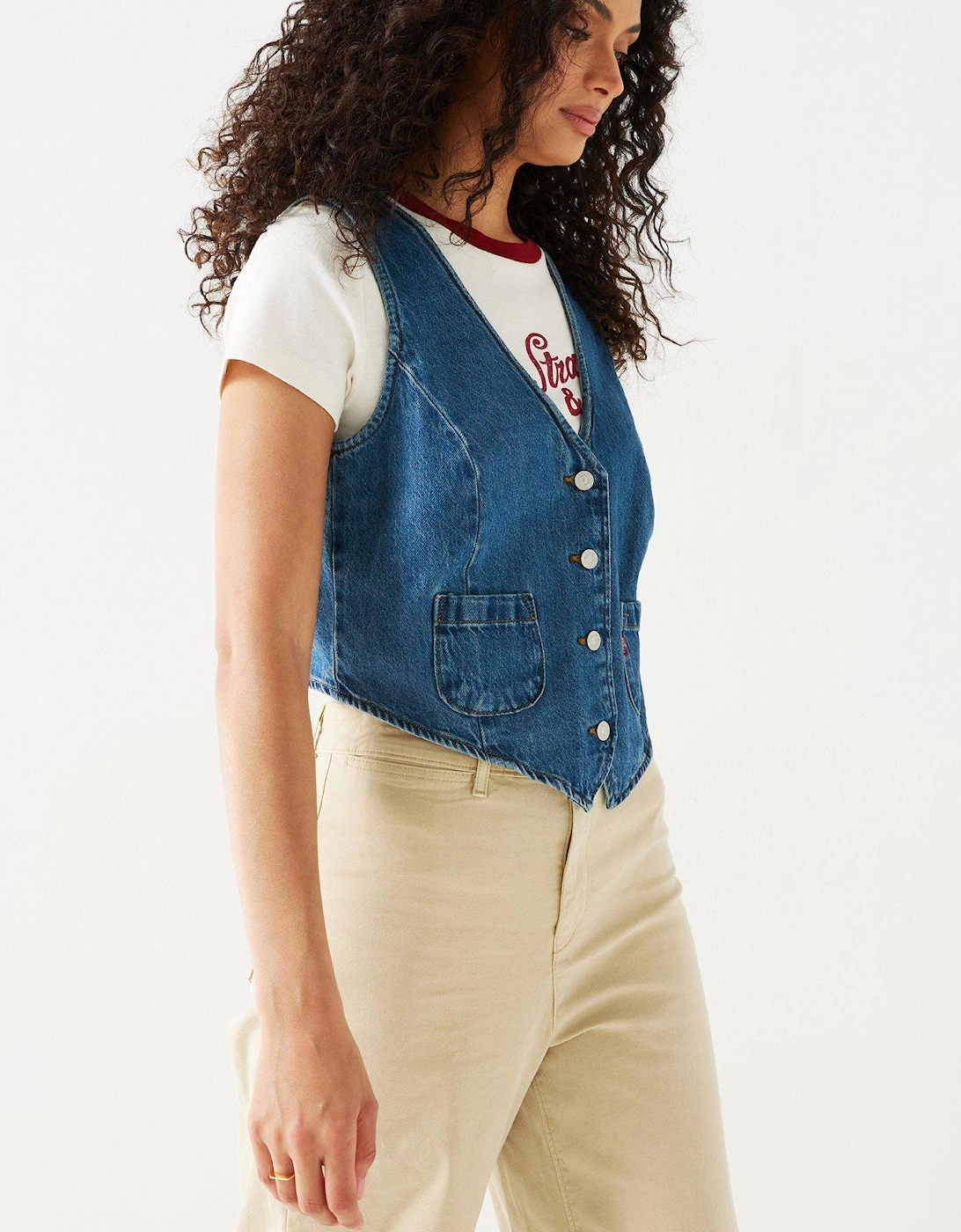 Tailored Denim Vest - Big Yikes