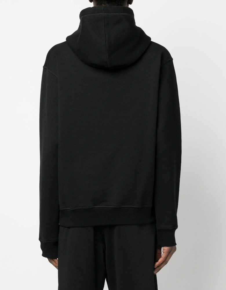 Pixelated Ciro Printed Hoodie in Black