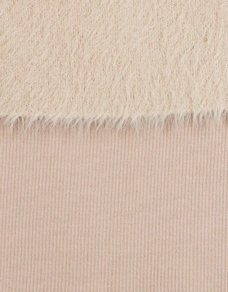 Bardot Fluffy Jumper - Beige