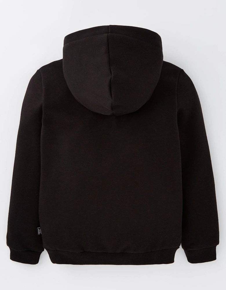 Boys Essentials Fleece Logo Hoodie - Black