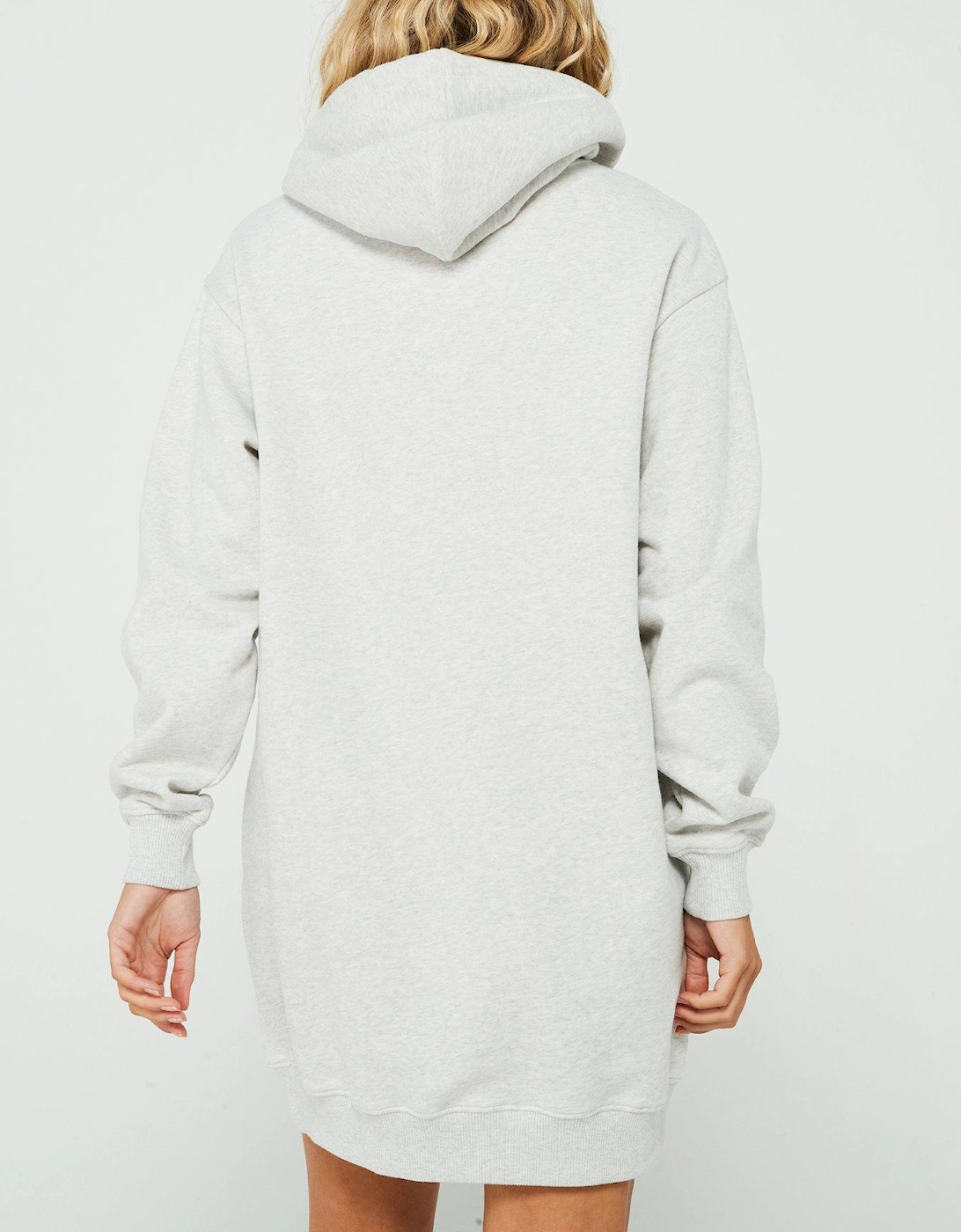 Chenille Monologo Mini Hoodie Dress - Grey