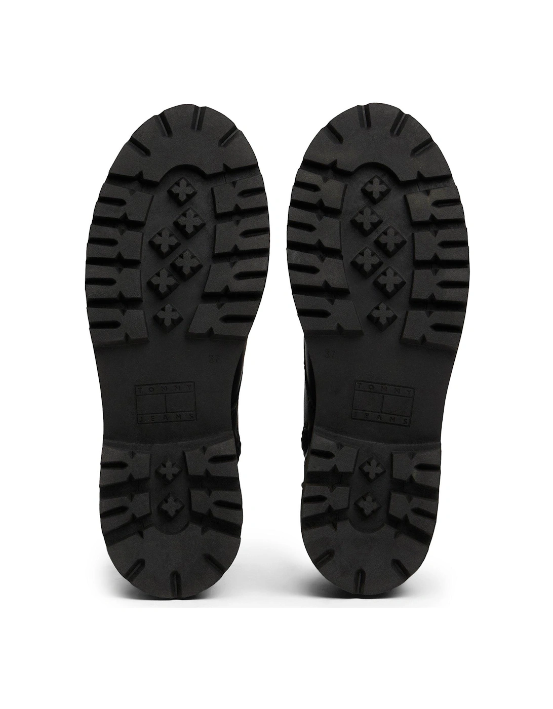 Logo Lace Up Boots - Black