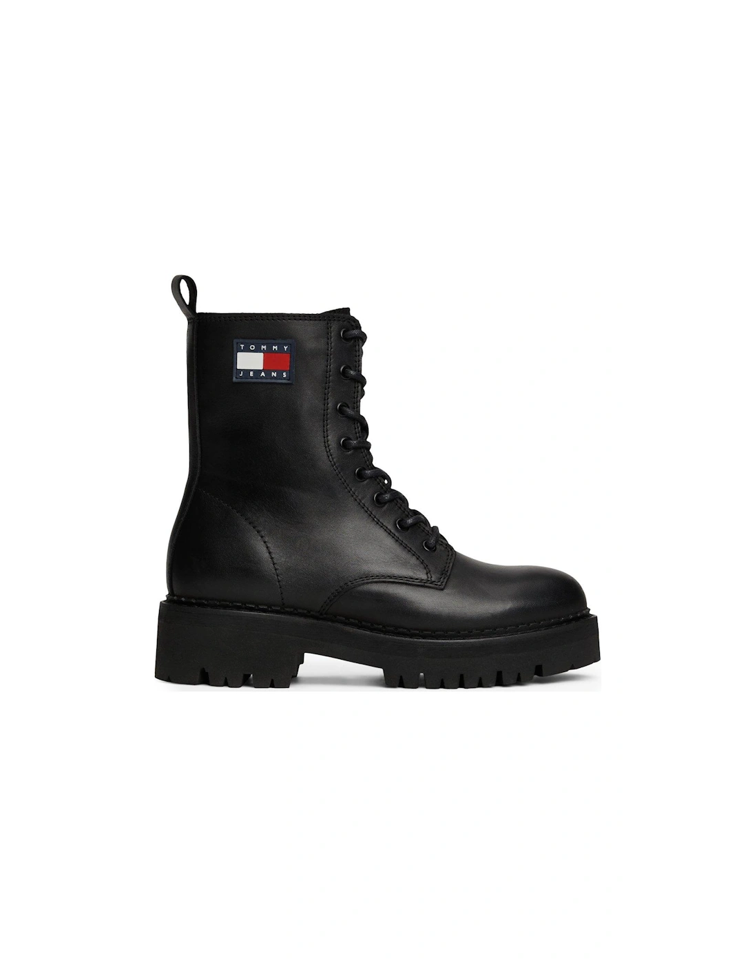 Logo Lace Up Boots - Black