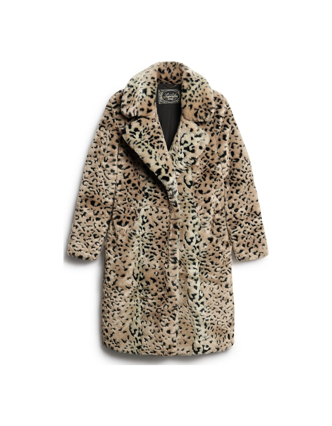 Vintage Long Faux Fur Coat - Multi