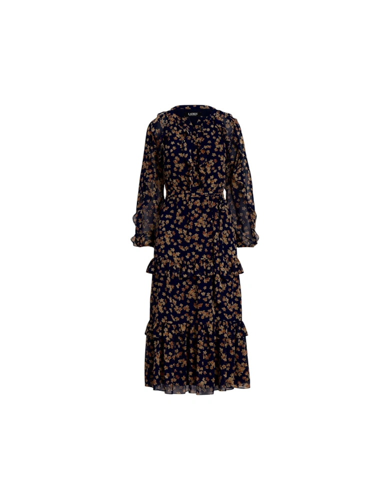 Chemerin Long Sleeve Dress - Navy