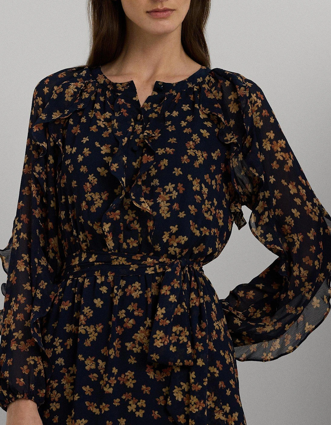 Chemerin Long Sleeve Dress - Navy