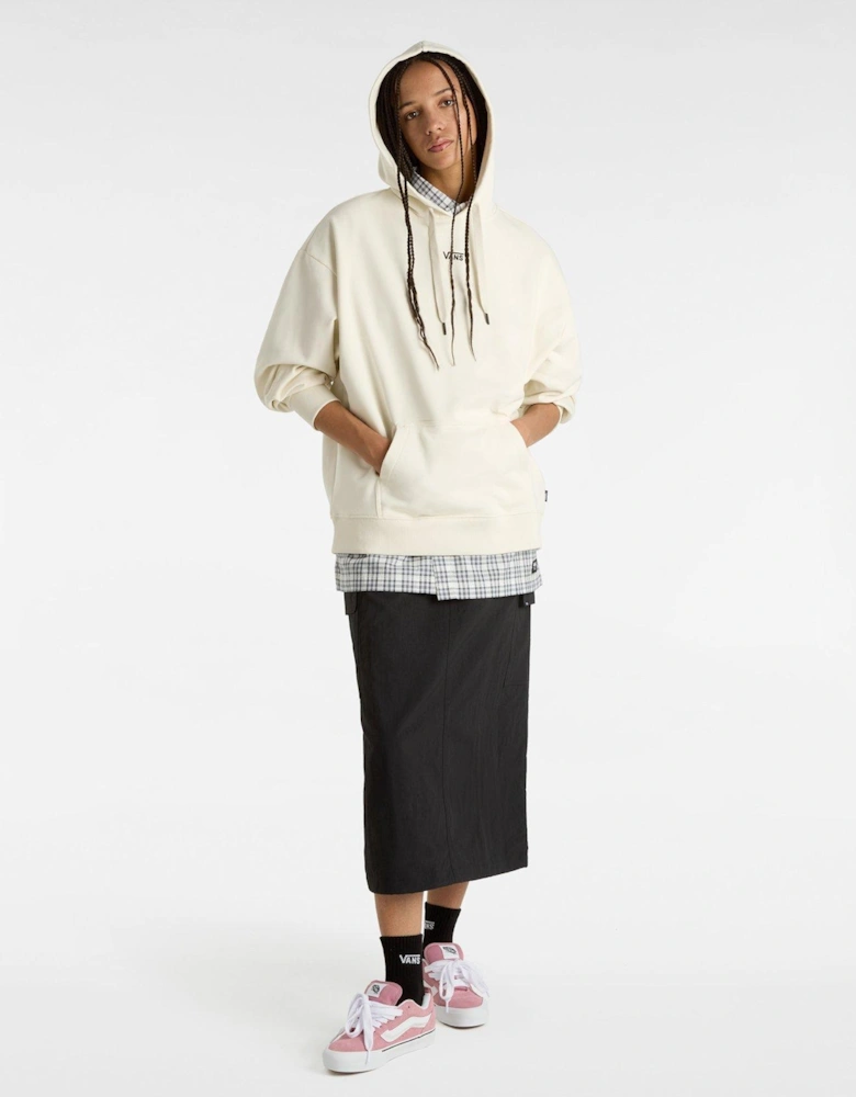 Women's Flying V Oversized Hoodie - Beige