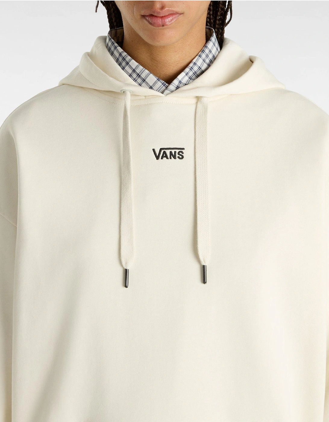 Women's Flying V Oversized Hoodie - Beige