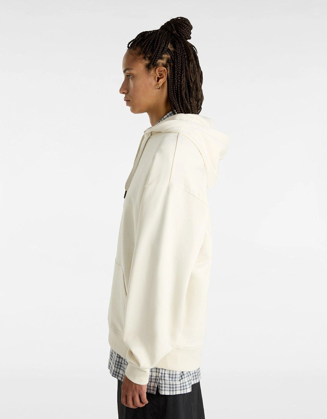 Women's Flying V Oversized Hoodie - Beige