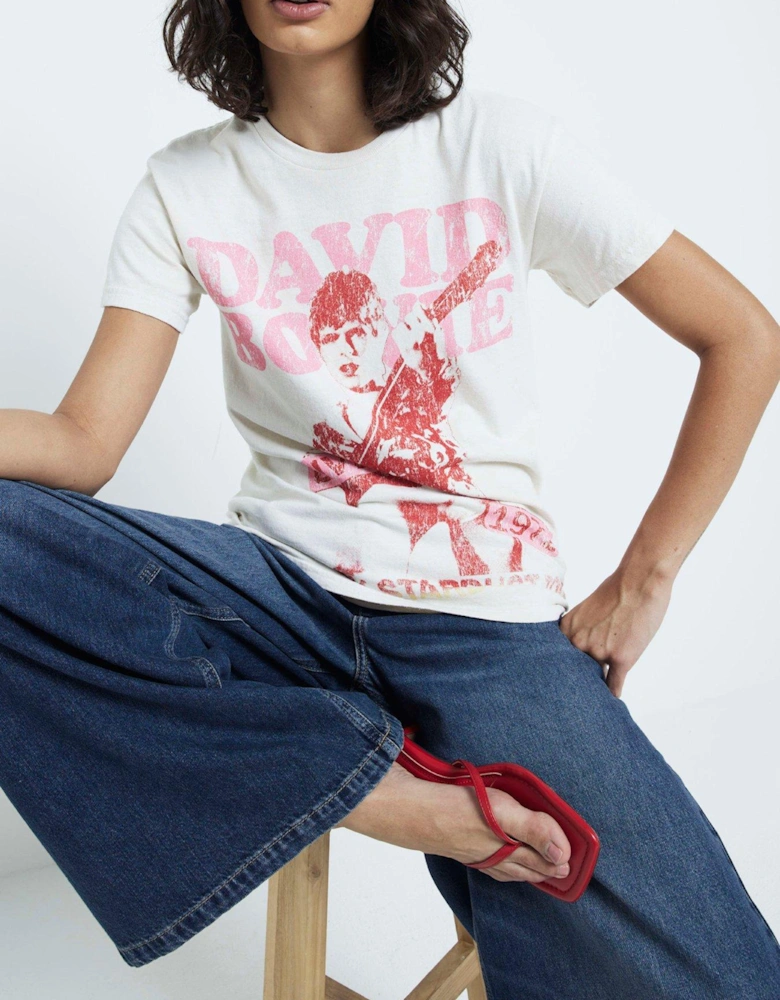 David Bowie Graphic Tee - Cream
